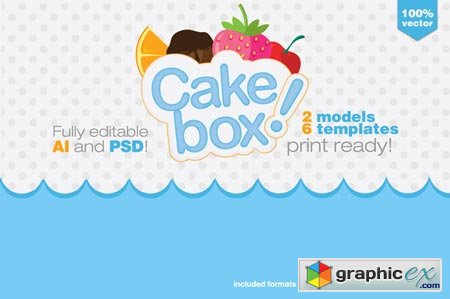 Creativemarket Gift Box Packaging Cake Template 27548