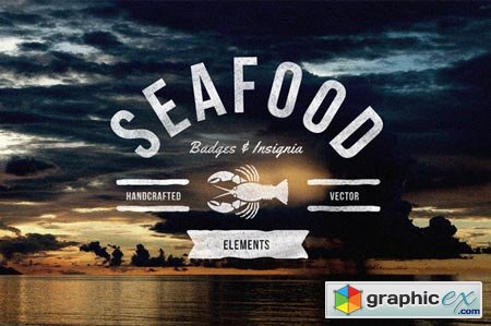Creativemarket Seafood Badges & Insignia 20107