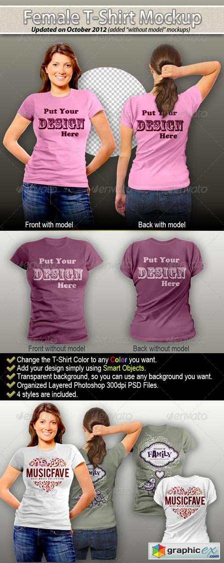 Female T-Shirt Mock-Up 2415068