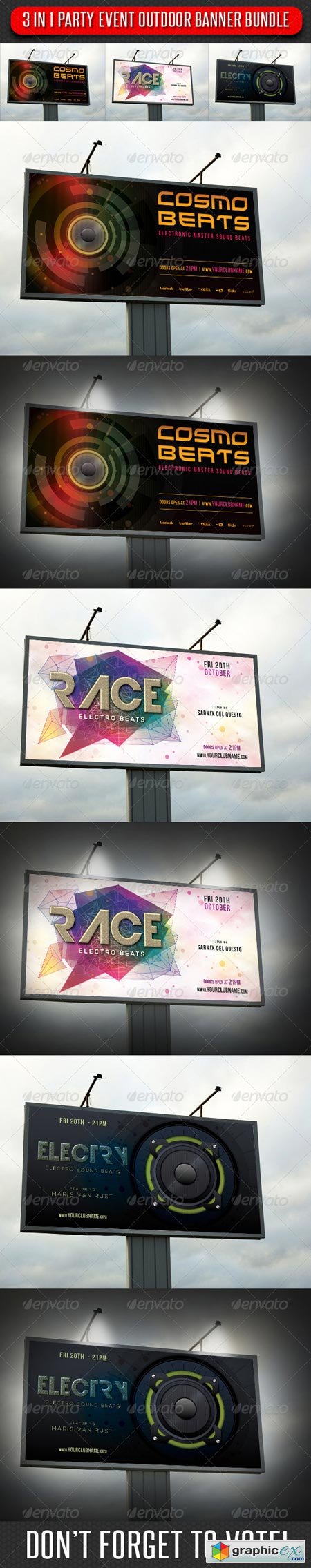 3 in 1 Party Event Outdoor Banner Bundle 01 6912931