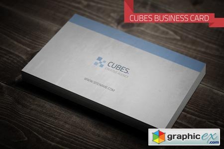 Creativemarket Cubes Business Card 4125