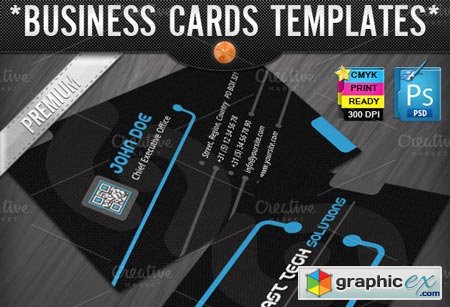 Creativemarket Technology Business Cards Templates 3395