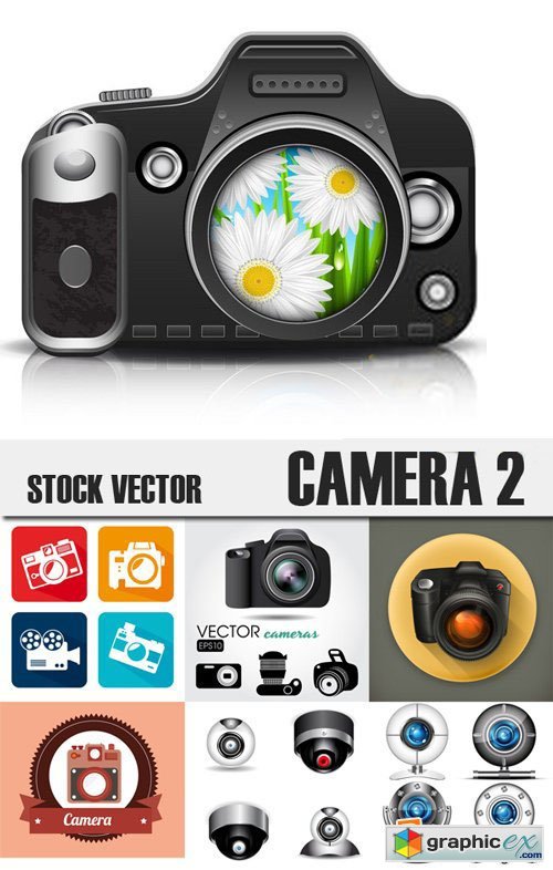 Stock Vectors - Camera 2, 25xEps