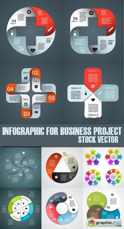 Stock Vectors - Infographic For Business Project, 25xEps