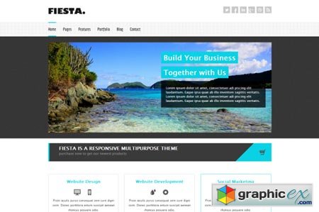 Creativemarket Fiesta - Responsive HTML5 Template 8214