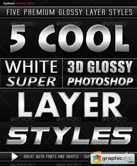 White Modern 3D Glossy Layer Styles 106761