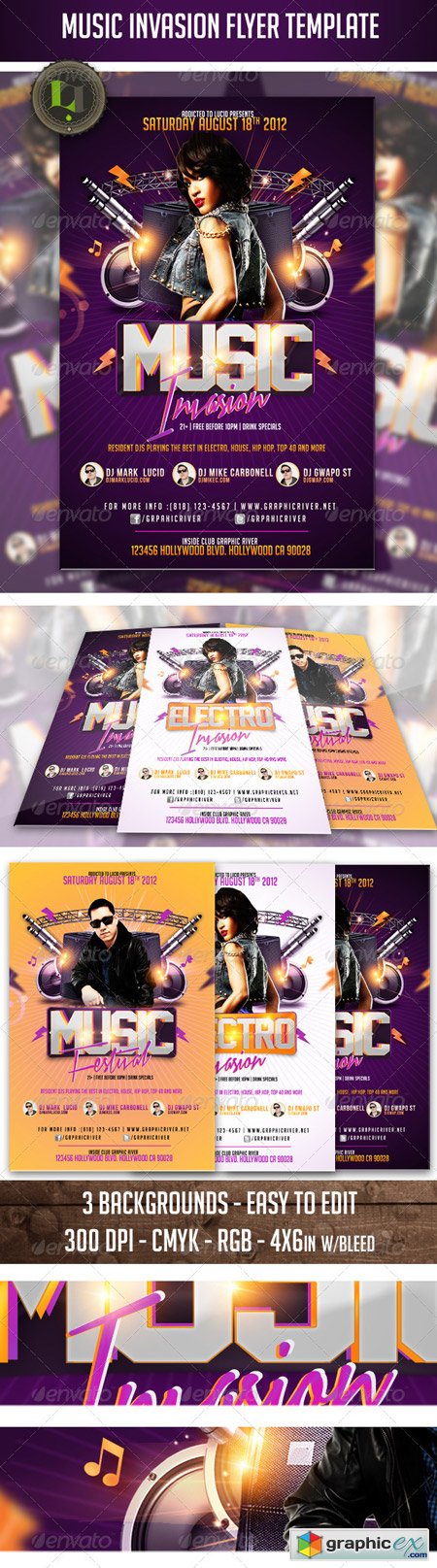 Music Invasion Flyer Template