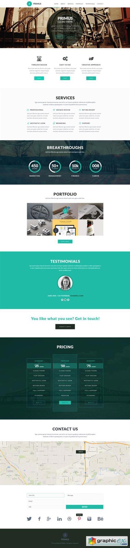 Primus - One Page Parallax Template