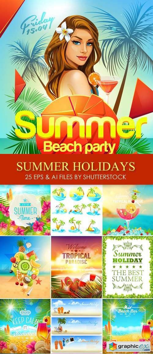 Stock Vector - Summer Tropical Holidays
