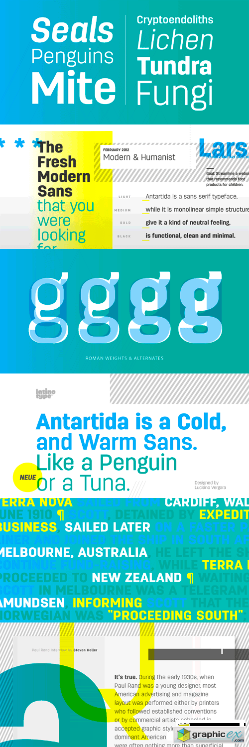 Antartida Font Family - 8 Fonts for $126