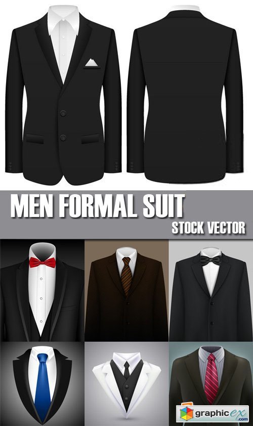 Stock Vectors - Men formal suit, 25xEps