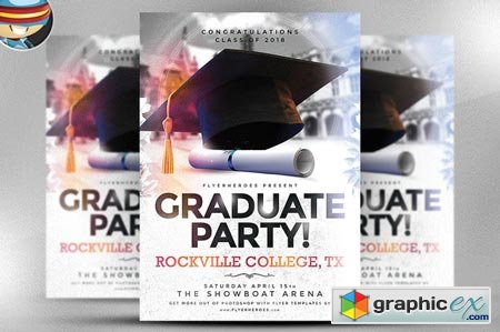 Graduate Party Flyer Template 41834