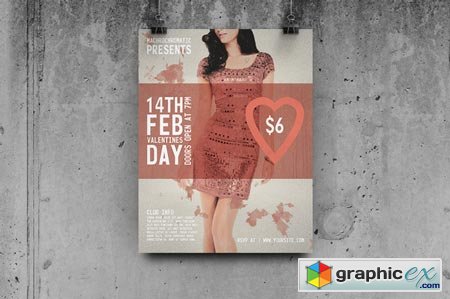 Valentines Day - Flyer Template 40636