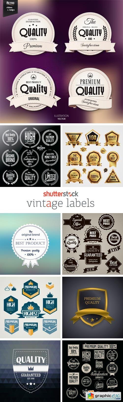 Amazing SS - Vintage Labels, 24xEPS