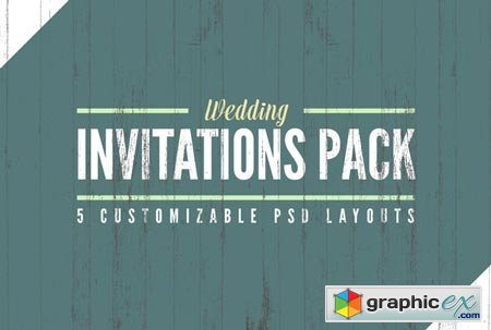 Wedding Invitation Templates Pack 37953