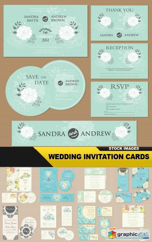 Wedding Invitation Cards - 25 Vector