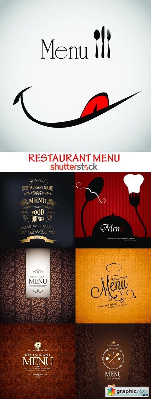 Amazing SS - Restaurant menu, 25xEPS