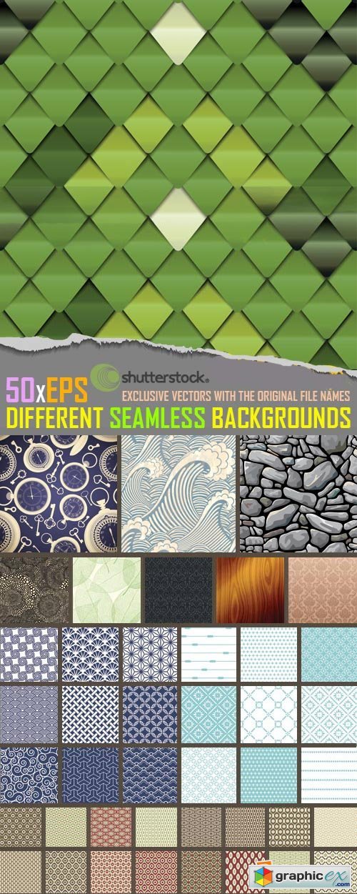 Different Seamless Backgrounds 50xEPS