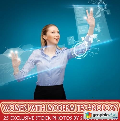 Women with Modern Technology 25xJPG