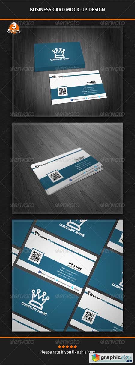 Business Card Mock-Up Pack - 3 Styles