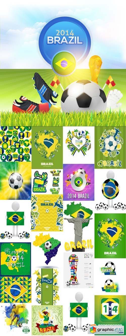 Brazil 2014 football 2, 25xEPS