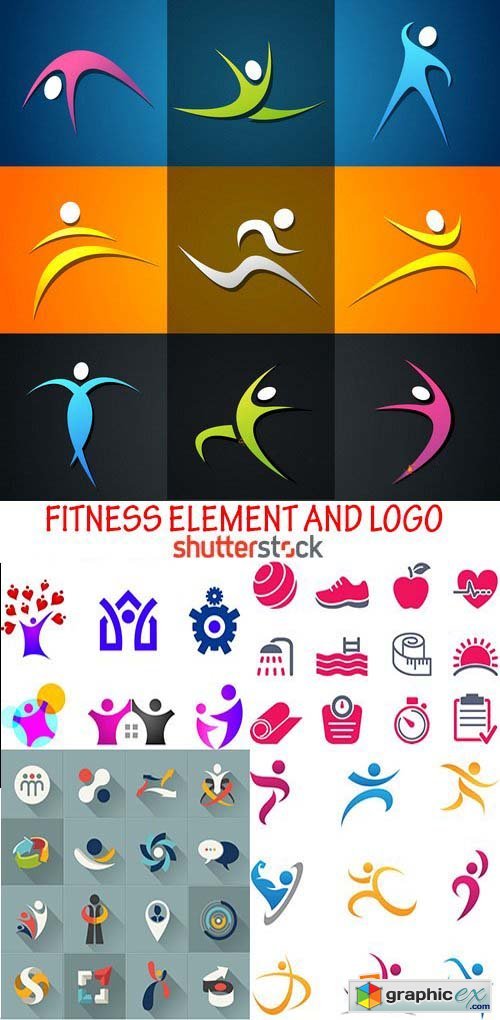 Amazing SS - Fitness elements and logos, 26xEPS