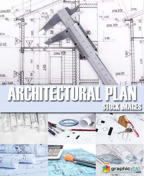 Stock Photos - Architectural Plan, 25xJPG