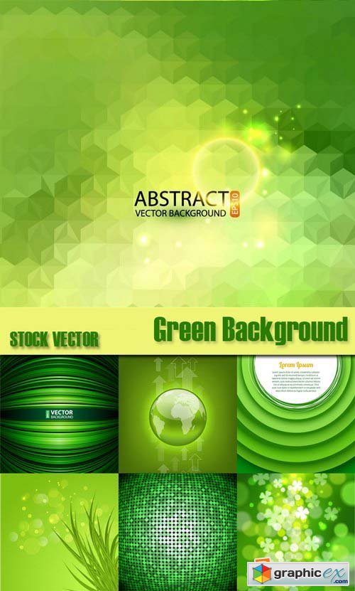 Shutterstock - Green background, 25xEps