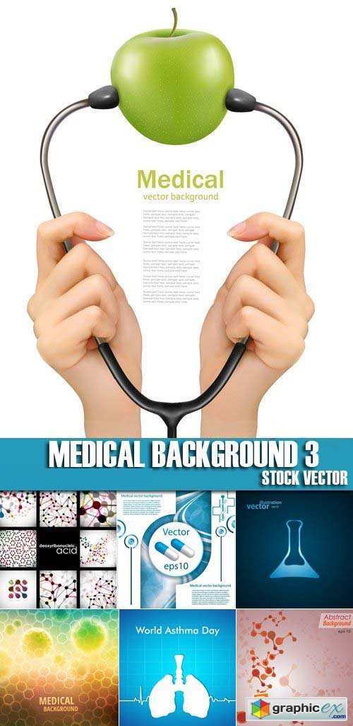 Stock Vectors - Medical background 3, 25xEPS