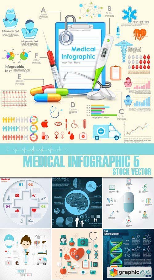 Stock Vectors - Medical Infographic 5, 25xEPS