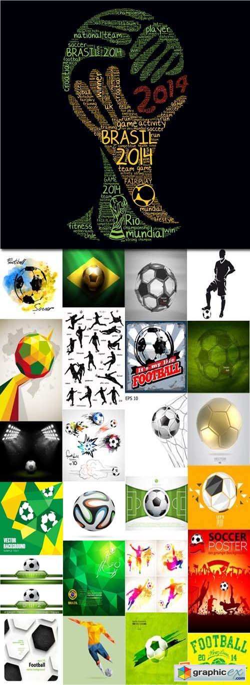 Football illustration, 25xEPS