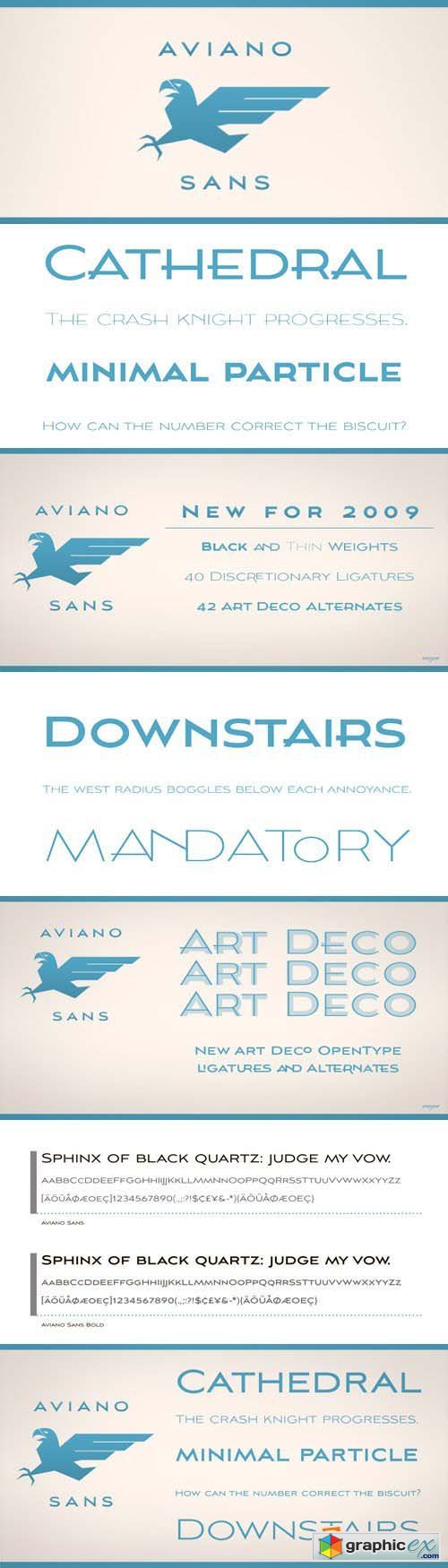 Aviano Sans Font Family - 5 Fonts for $93