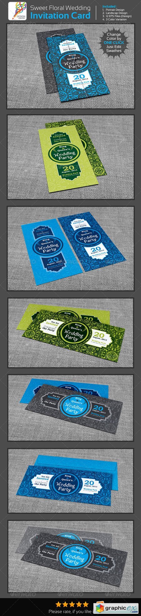 Sweet Floral Wedding Engagement Party Invitation 5373420