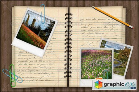 Notebook Photo Template Background