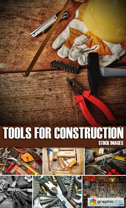 Stock Photos - Tools for construction, 25xJPG