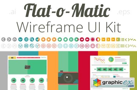 Flat-o-Matic! Web Wireframe UI Kit 44101