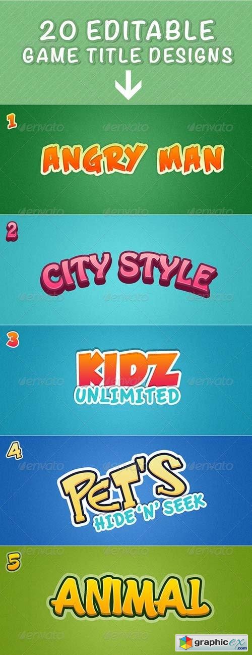 20 Game Title Designs