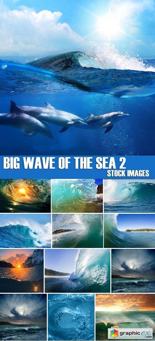 Stock Photos - Big wave of the sea 2, 25xJPG