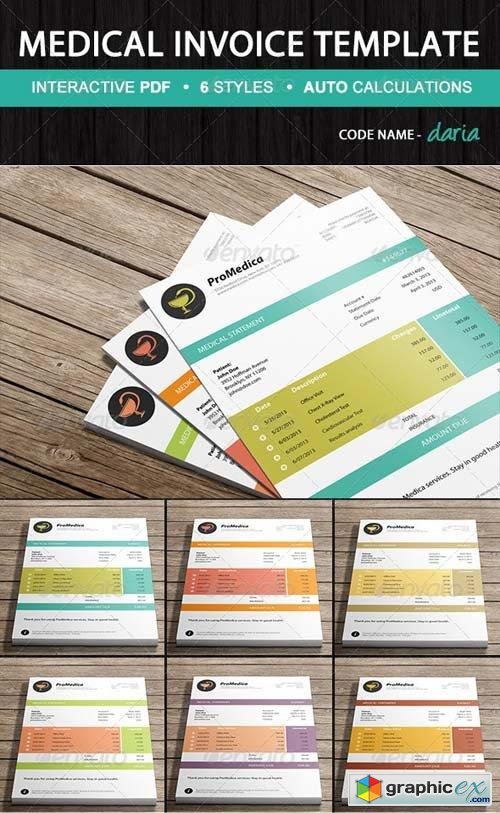 Medical Invoice Template - Daria | Ready-to-Use
