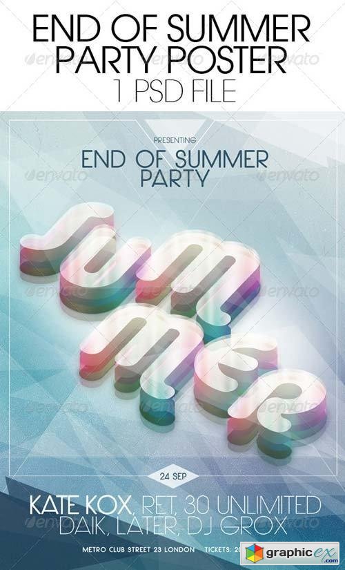 End of Summer Party Poster
