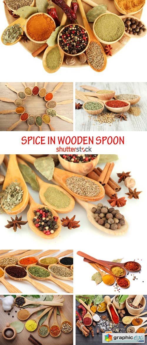 Amazing SS - Spice in Wooden spoon 25xJPG
