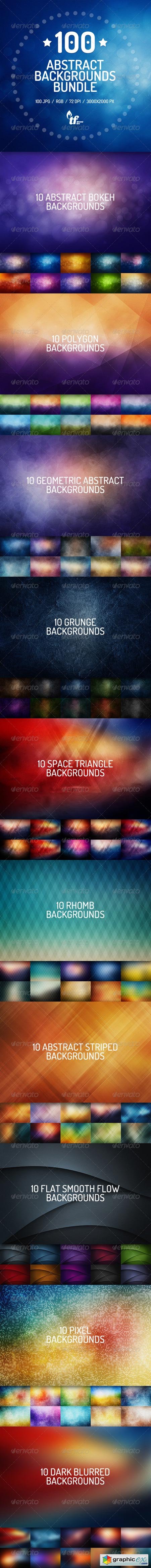 100 Abstract Backgrounds Bundle 7821118