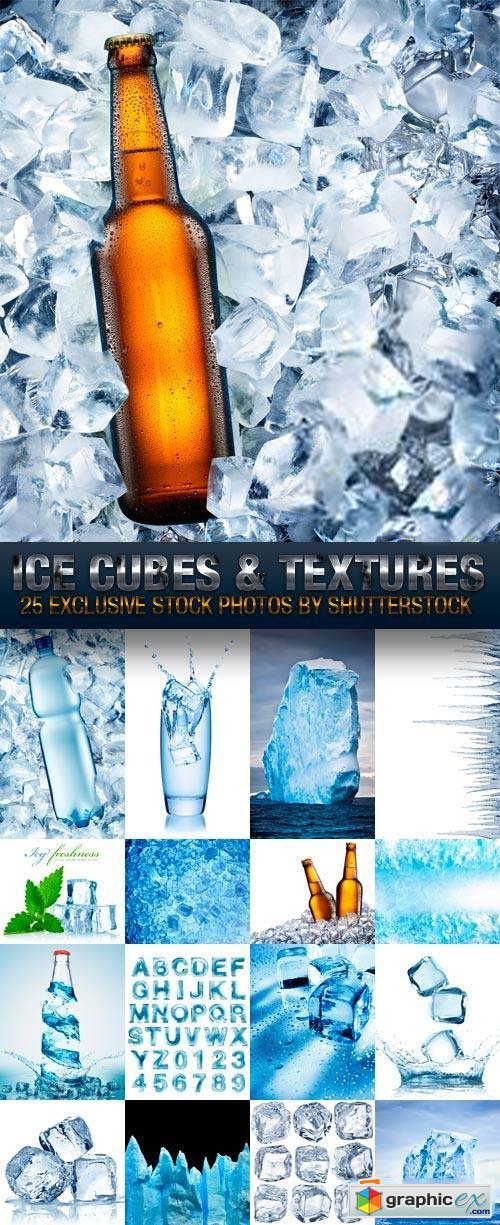 Ice Cubes & Textures 25xJPG