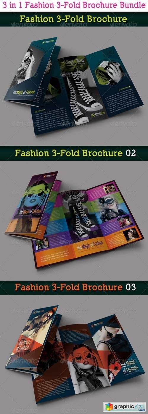 3 in 1 Fashion 3-Fold Brochure Bundle