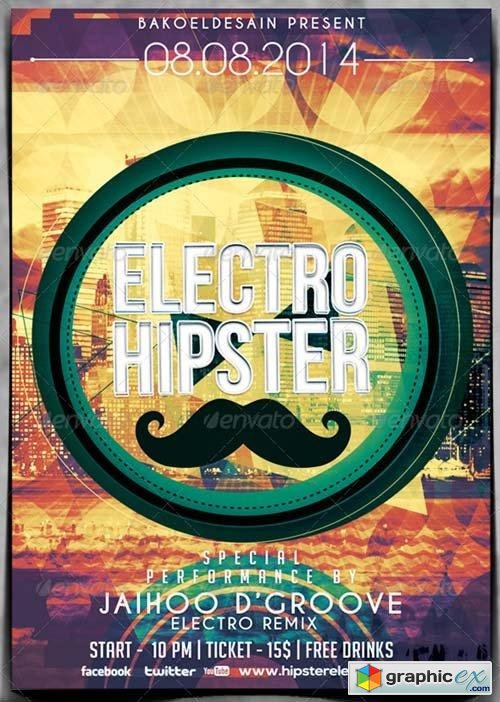 Electro Hipster Party Flyer Volume 2