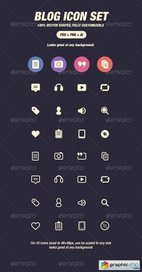 Glyph Icons for Blog (48px)