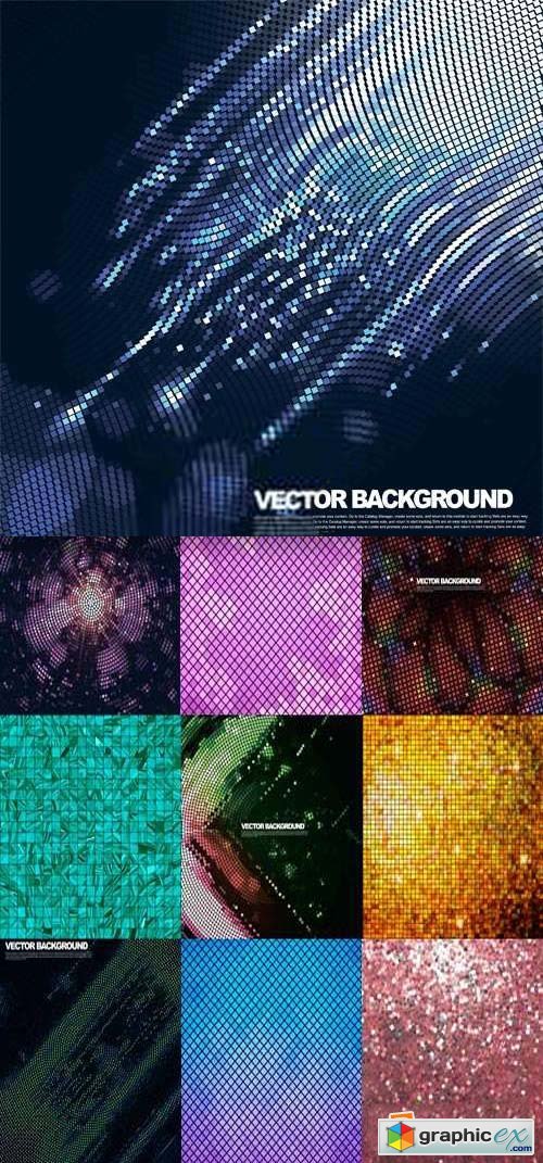 Abstract Pixel Backgrounds 2, 25xEPS
