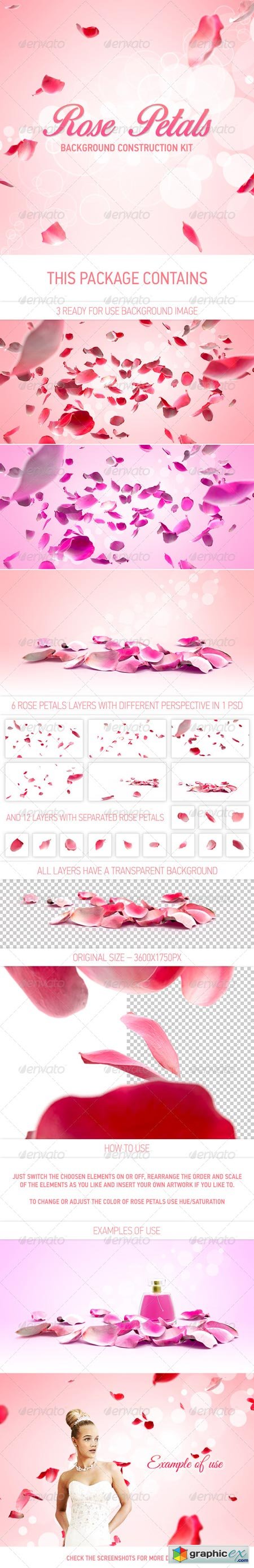 Rose Petals Background Construction kit 7131899