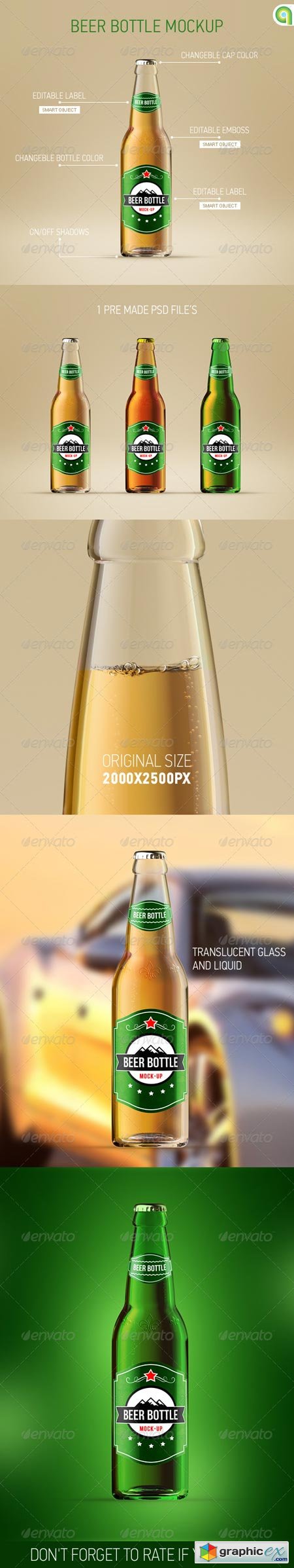 Beer Bottle Mockup 7376175