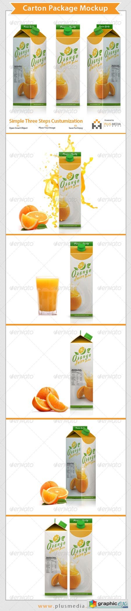 Carton Package for Juice Mockup 6621870